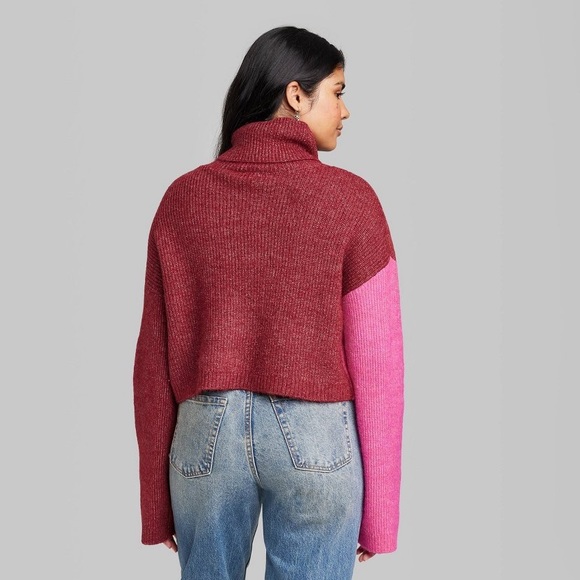 Wild Fable XXL Magenta Colorblock Sweater NWT - Picture 2 of 2